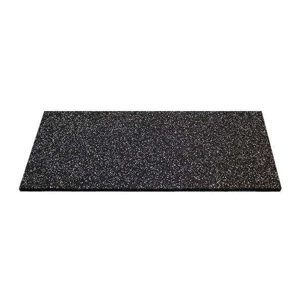 GymGear Premium Black Rubber Tile Grey Fleck (1m x 0.5m)