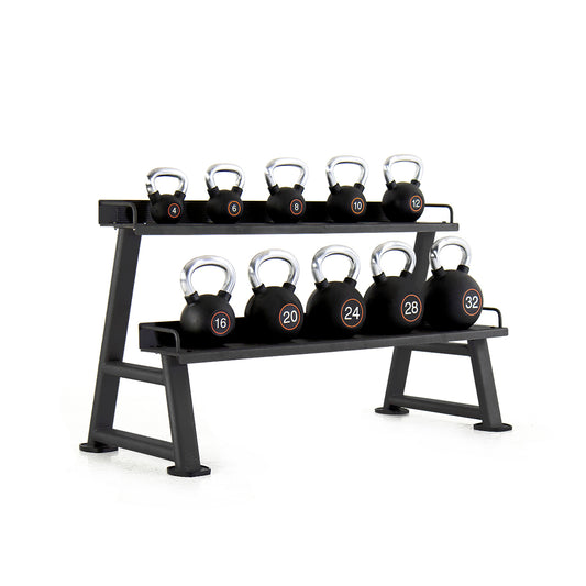 Pulse Rubber Kettlebell Chrome Handle & Horizontal Rack