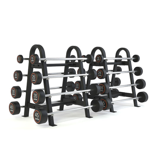 Pulse Rubber Barbell Set & Horizontal Racking