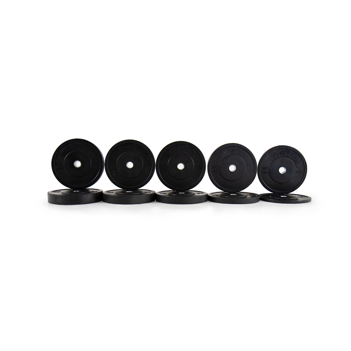 Pulse Classic Training Bumper Plates Set 5kg-25kg Black