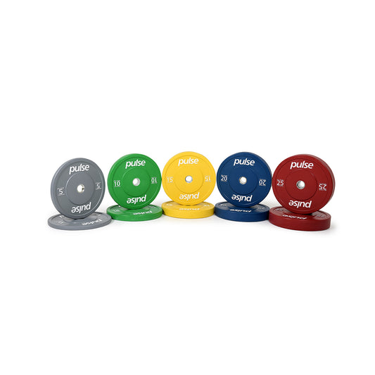 Pulse Classic Training Bumper Plates Set 5kg-25kg Coloured