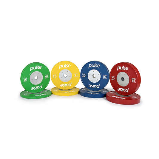 Pulse Elite Competition Bumper Plates Set 10kg-25kg Coloured