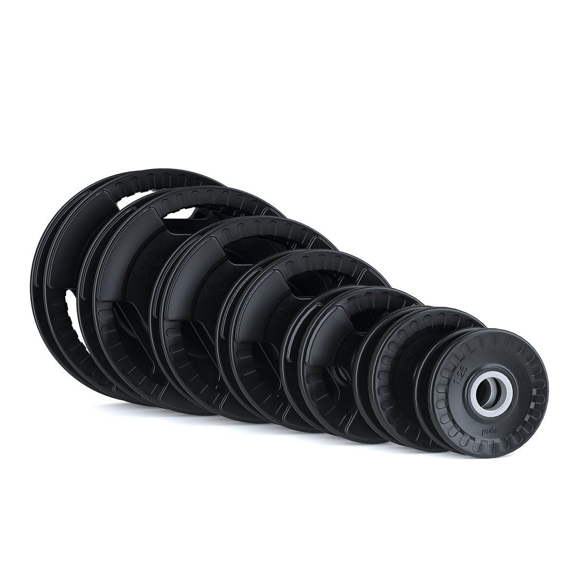 Pulse Tri-Grip Rubber Coated Olympic Plates Set 1.25Kg-25Kg