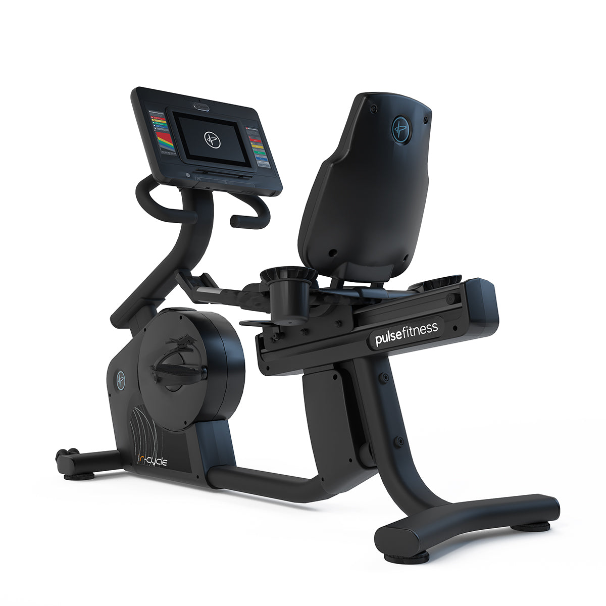 Pulse Club Line Recumbent Cycle with 10.1" Touchscreen Console Sand Black