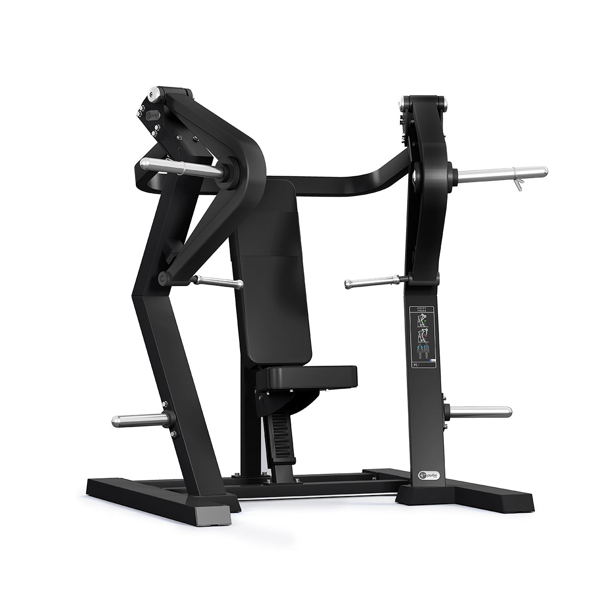 Pulse Club Line Chest Press Plate Loaded Black