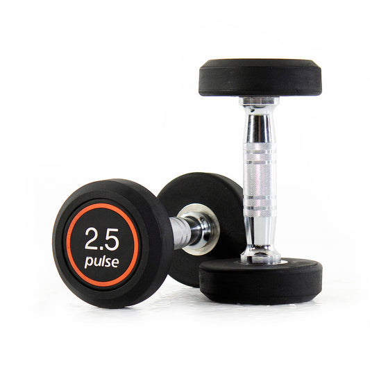 Pulse Club Line Rubber Dumbbells 2.5-60kg (Pairs)