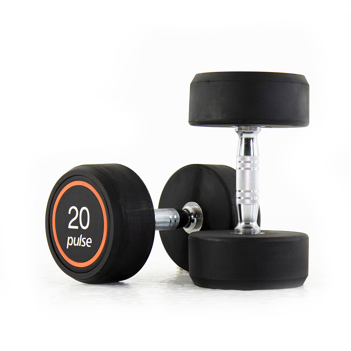 Pulse Club Line Rubber Dumbbells 2.5-60kg (Pairs)