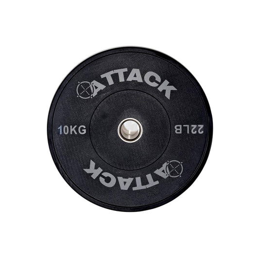 ATTACK Strength Rubber Bumper Plate Black