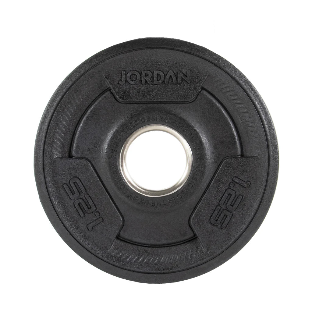 Jordan Tri-Grip Rubber Olympic Plates 1.25-25kg Black