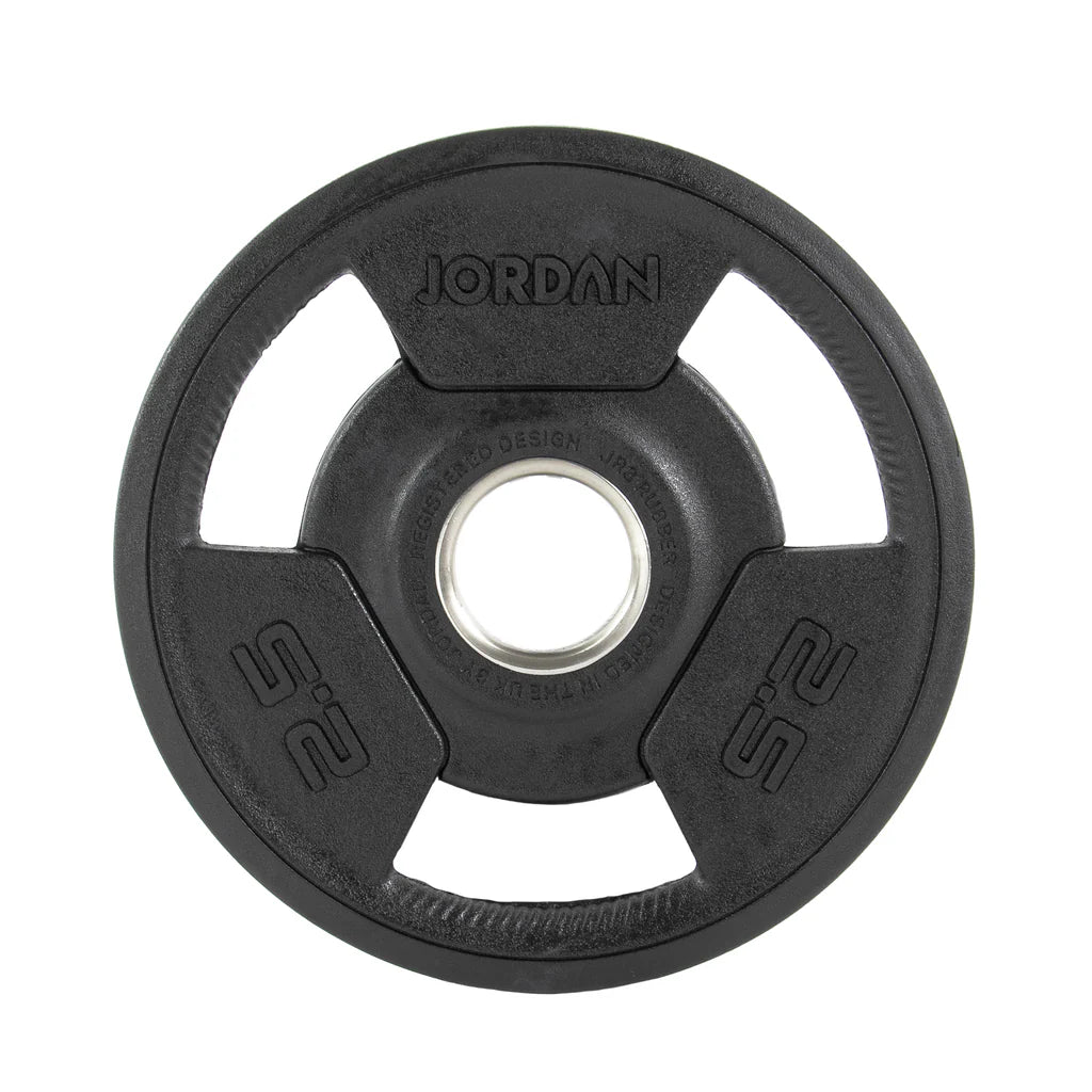 Jordan Tri-Grip Rubber Olympic Plates 1.25-25kg Black