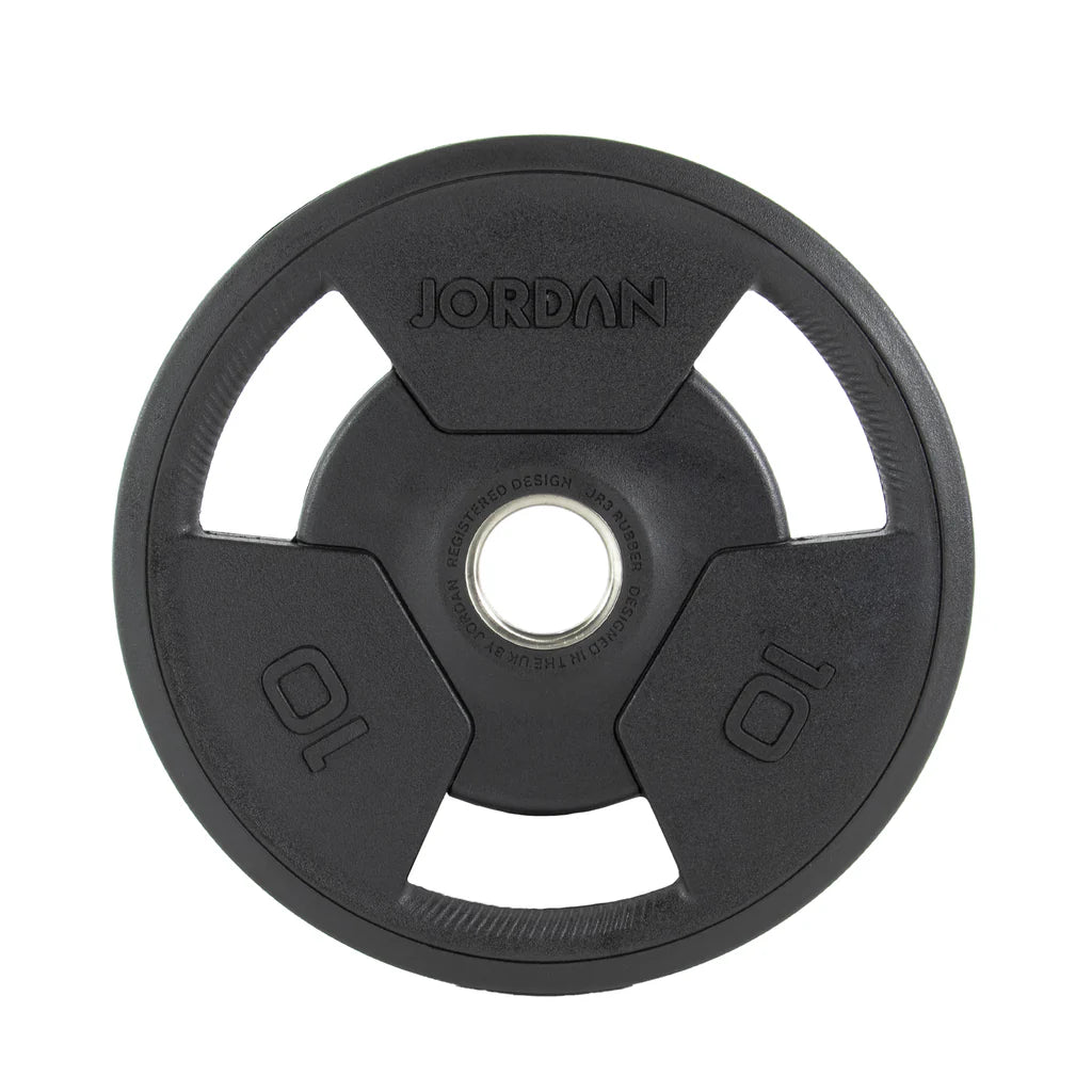 Jordan Tri-Grip Rubber Olympic Plates 1.25-25kg Black