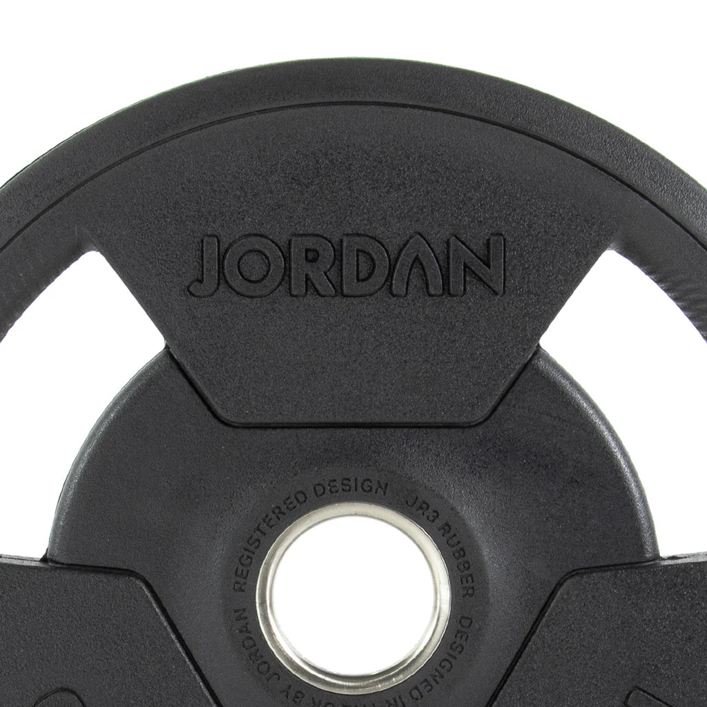 Jordan Tri-Grip Rubber Olympic Plates 1.25-25kg Black