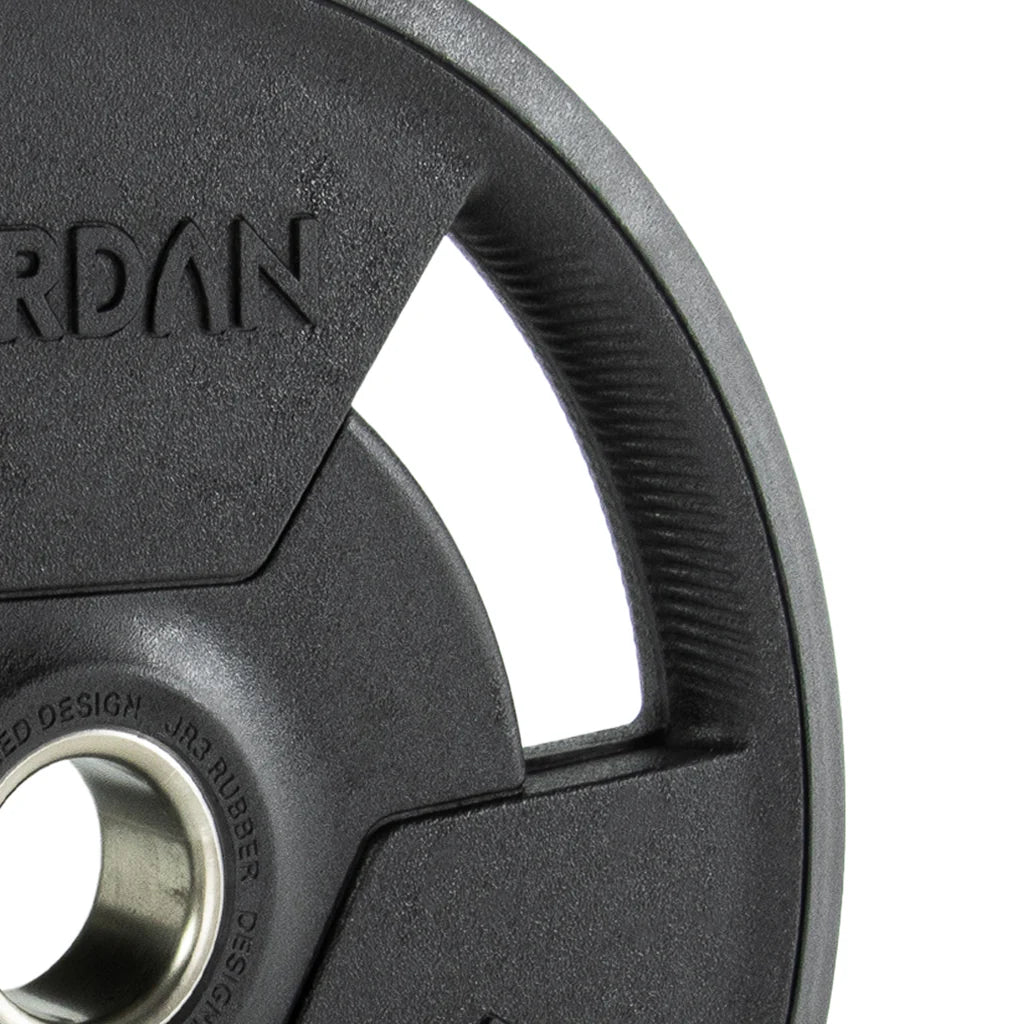 Jordan Tri-Grip Rubber Olympic Plates 1.25-25kg Black