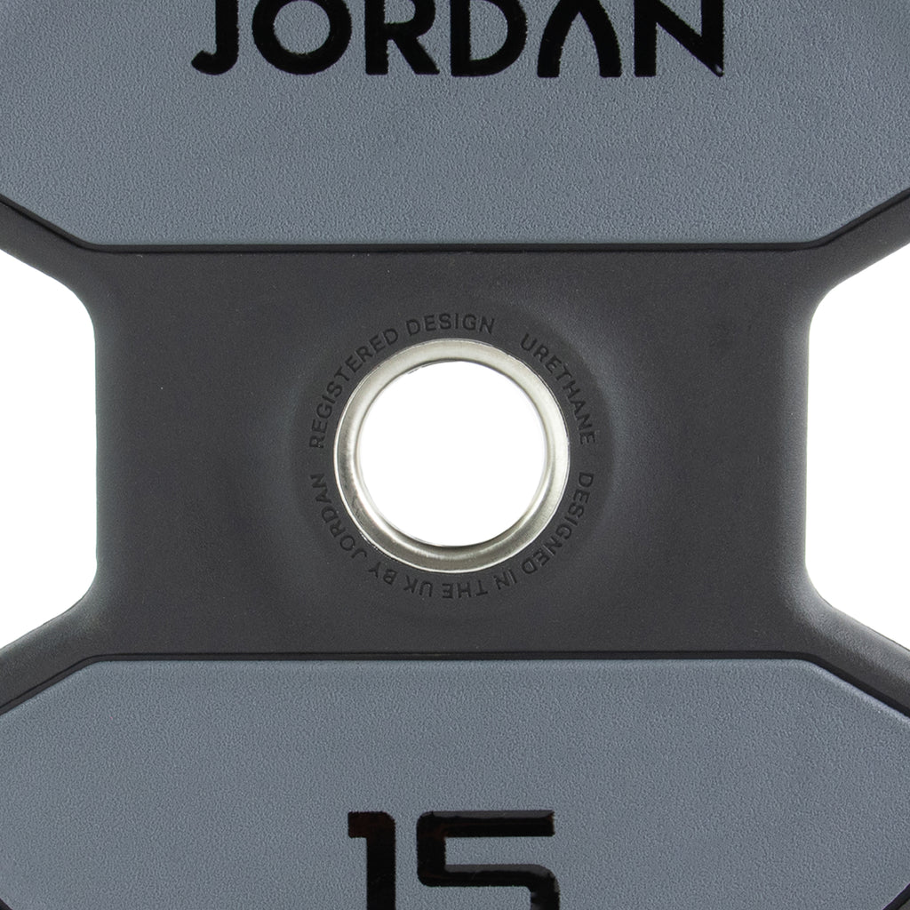 Jordan Dual-Grip Urethane Olympic Plates 1.25-25kg Grey