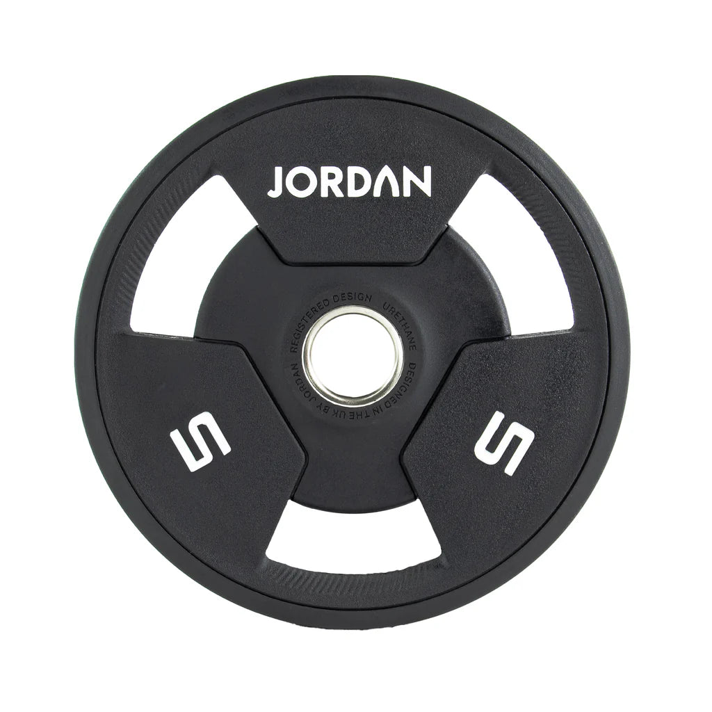 Jordan Tri-Grip Urethane Olympic Plates 1.25-25kg Black