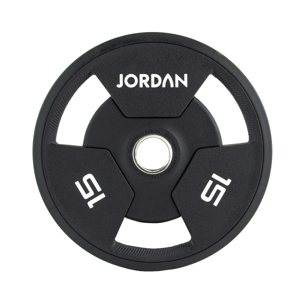 Jordan Tri-Grip Urethane Olympic Plates 1.25-25kg Black