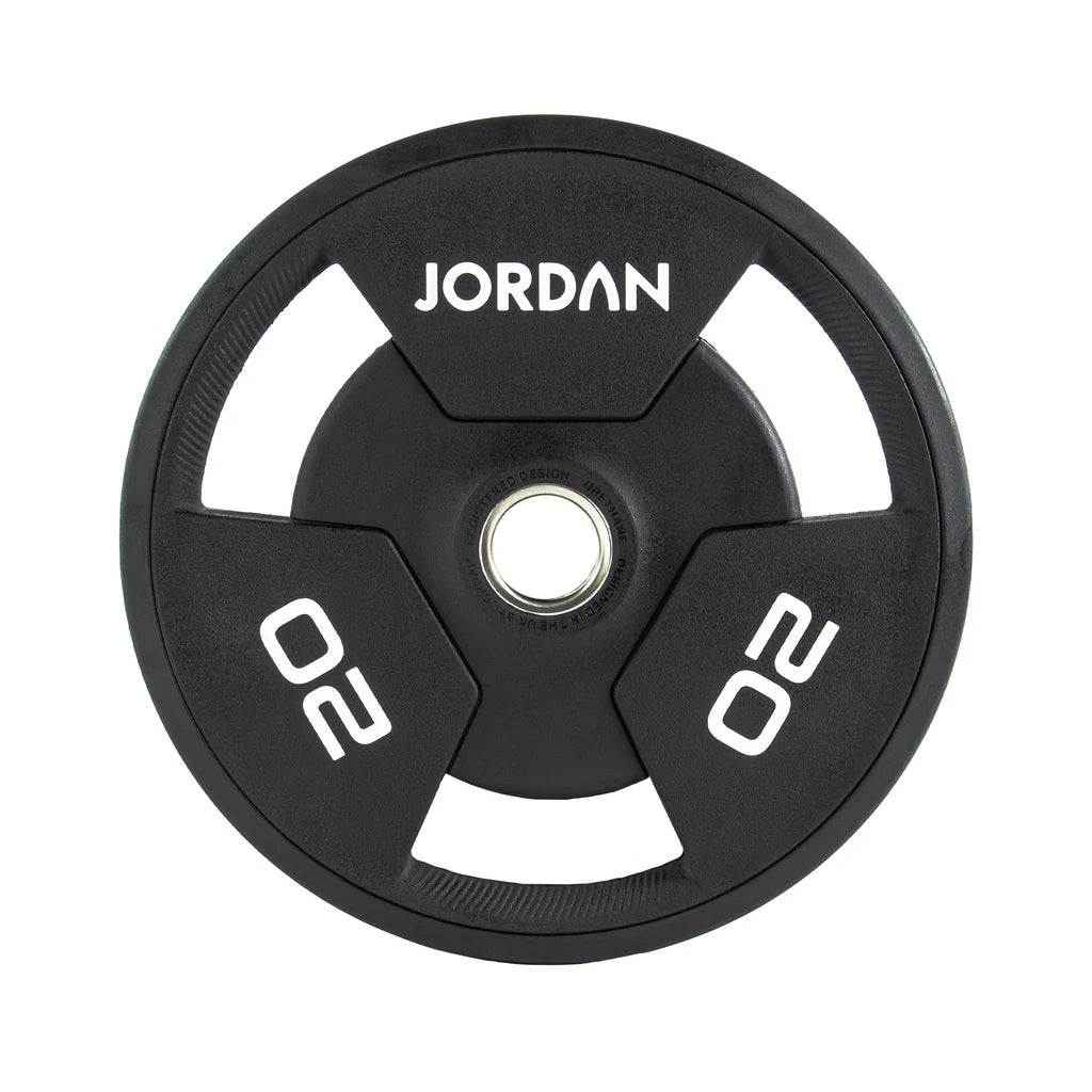 Jordan Tri-Grip Urethane Olympic Plates 1.25-25kg Black