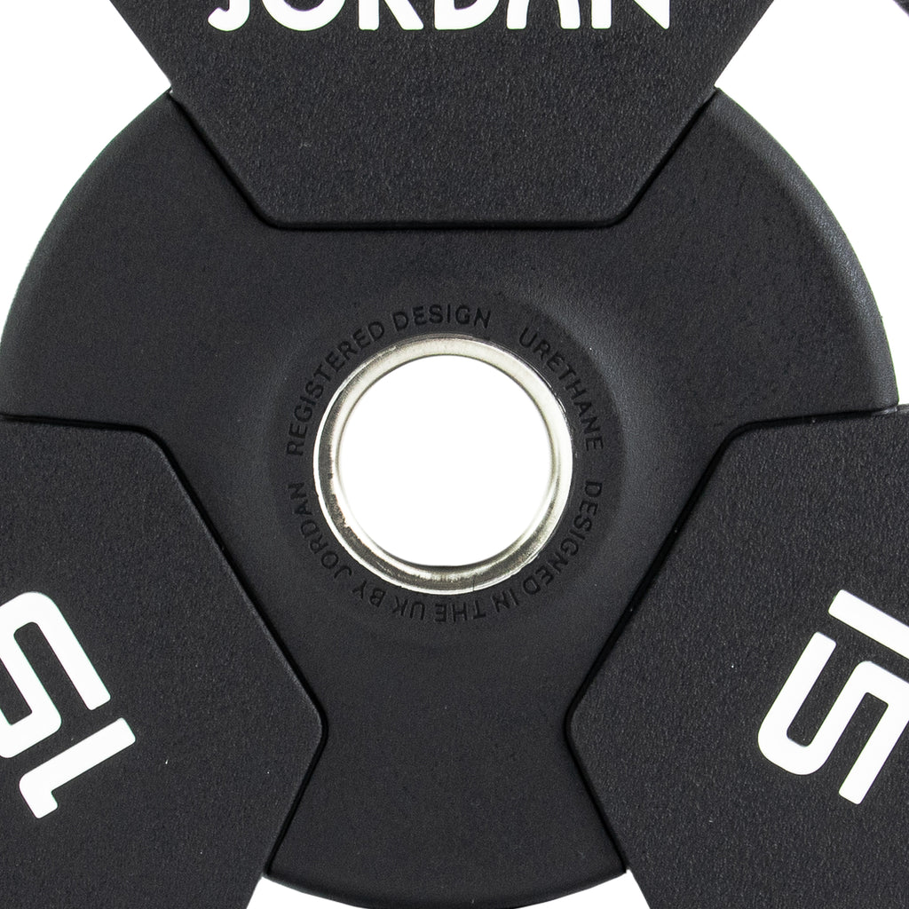 Jordan Tri-Grip Urethane Olympic Plates 1.25-25kg Black