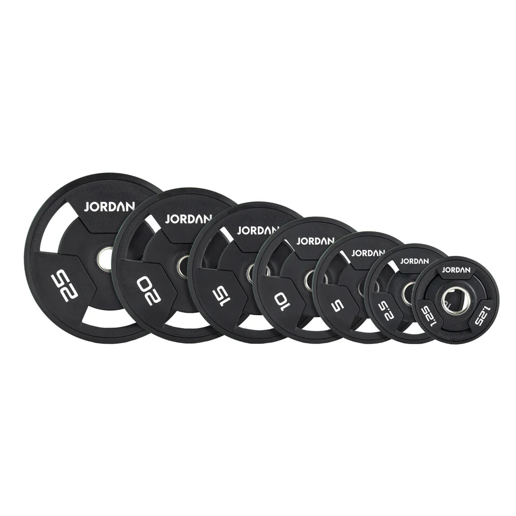 Jordan Tri-Grip Urethane Olympic Plates 1.25-25kg Black