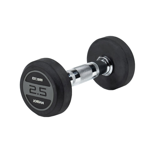 Jordan Rubber Dumbbells Grey 1-50kg (Pairs)