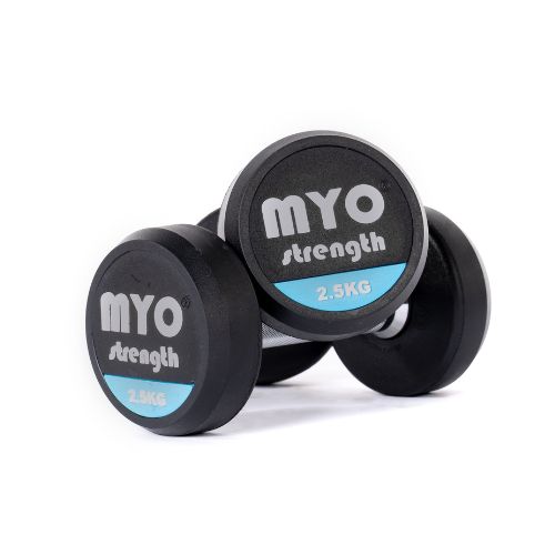 MYO Strength Rubber Dumbbells With Poly-urethane Caps Sets