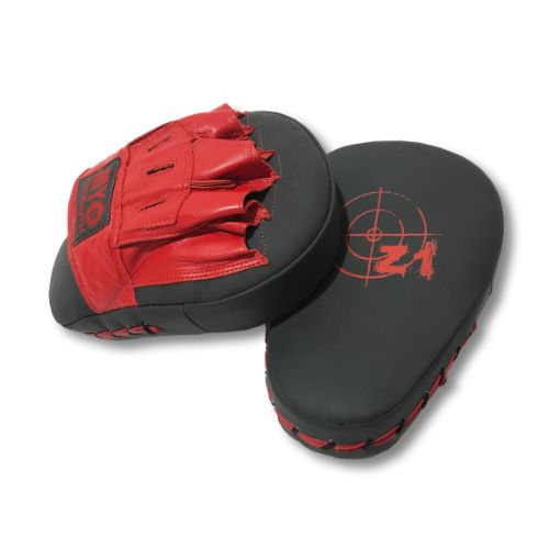 MYO Strength Leather Boxing Pads Grey / Red