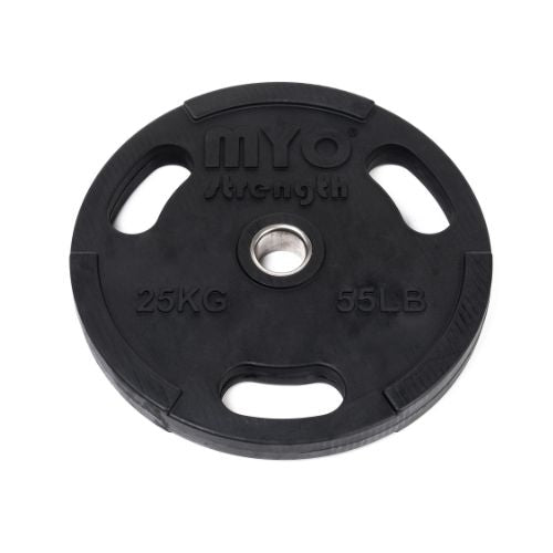 MYO Strength Rubber Olympic Plate Tri Grip Black