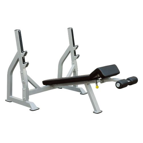 GymGear Decline Bench Fixed Pro Series Grey