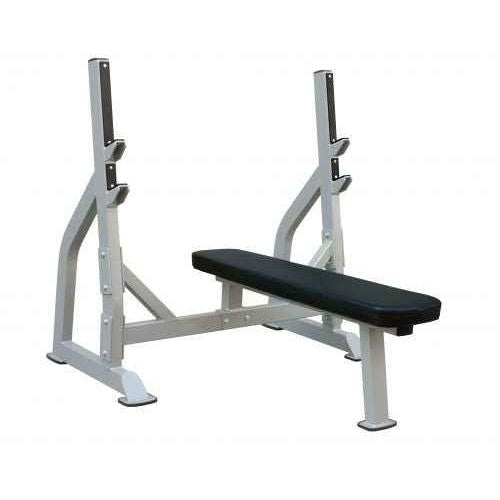 GymGear Olympic Flat Bench Fixed Pro Series Grey